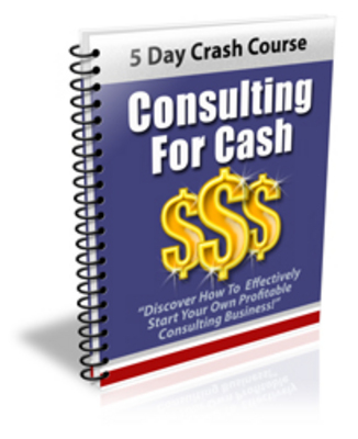 Product picture Consulting For Cash - 5 Day Crash Course With PLR